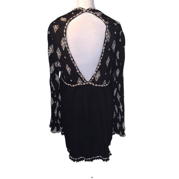 Free People Diamond Embroidered Tunic sz M - Picture 4 of 14